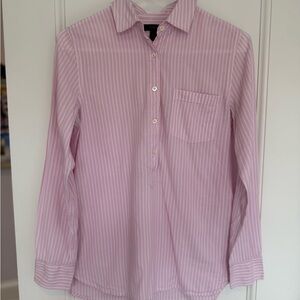 J Crew Summer Pink Striped Shirt